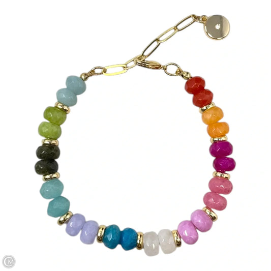 Rainbow Faceted Stone Bracelet