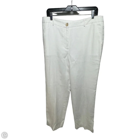 Southampton Straight Leg Pants Linen By Talbots In White, Size: 12