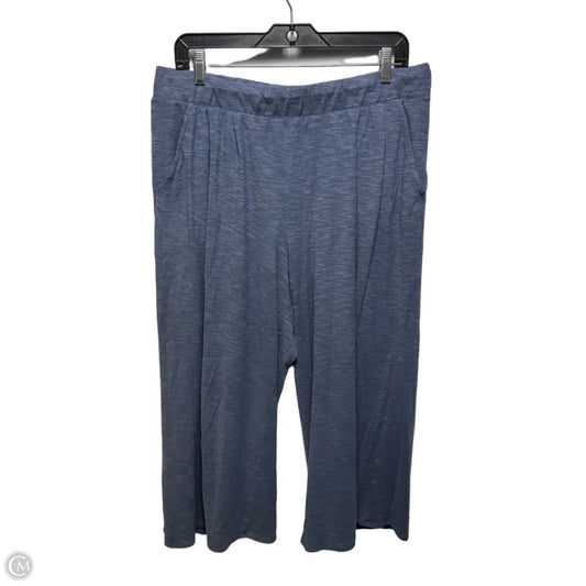 Pants Cropped By Garnet Hill In Blue, Size: L