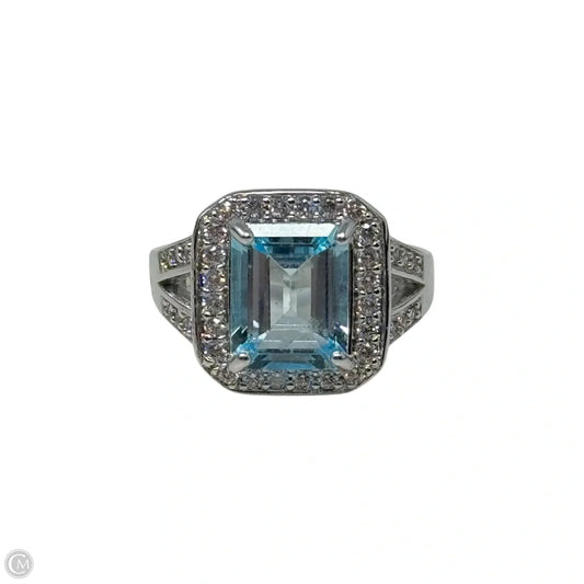 Blue Gem Ring Statement, Size: 7