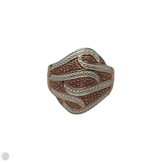 Rose Gold & Silver Statement Ring, Size: 7