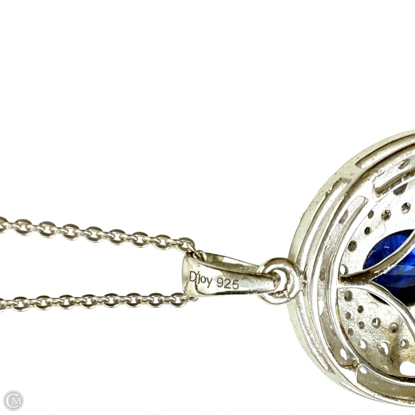 Sterling Silver & Multi-Gemstone Oval Cluster Pendant Necklace By D’Joy