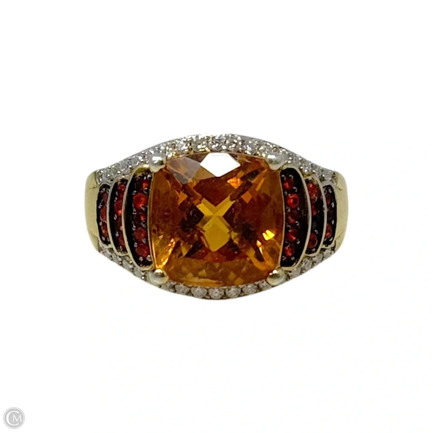 Citrine & Moissonite Ring Sterling Silver By D’joy, Size: 7