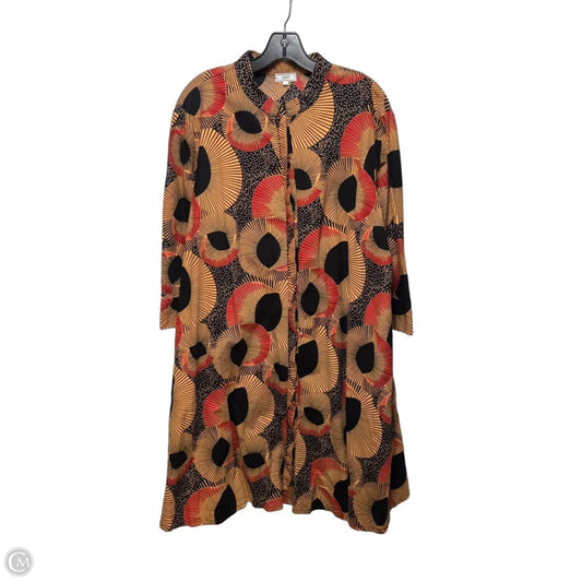 Dress Casual Midi By Zuri In Multi-colored, Size: 1x