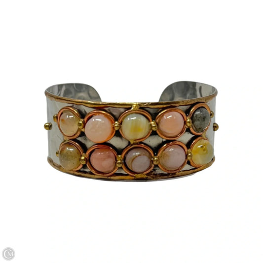 Hammered Gemstone Cuff Bracelet