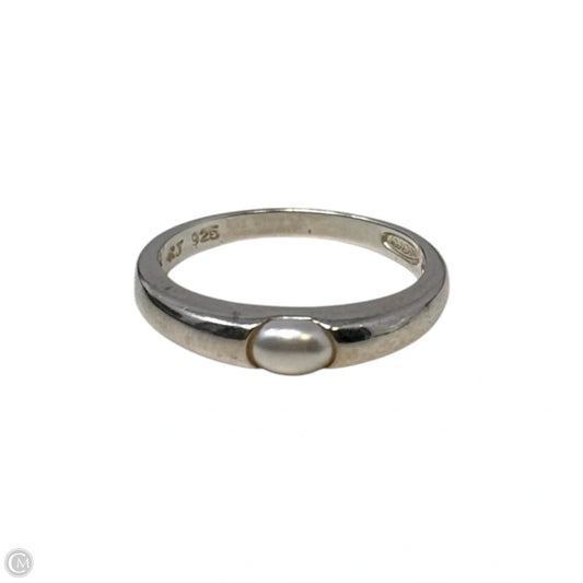 Channel Set Pearl Ring Sterling Silver By Avon, Size: 7