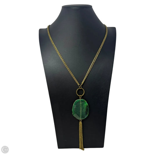 Faux Agate Tassel Necklace Pendant