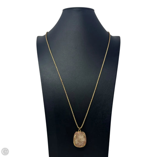 Faux Druzy Long Necklace Pendant