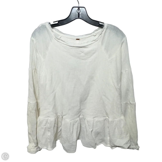 Top Long Sleeve By Free People In White, Size: L