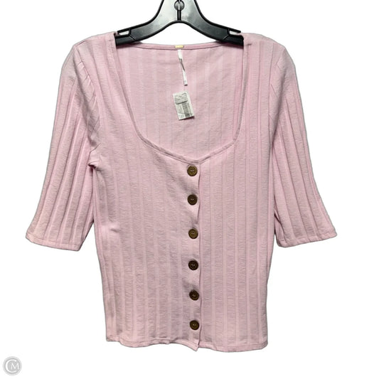 Sweater Cardigan By Free People In Pink, Size: L