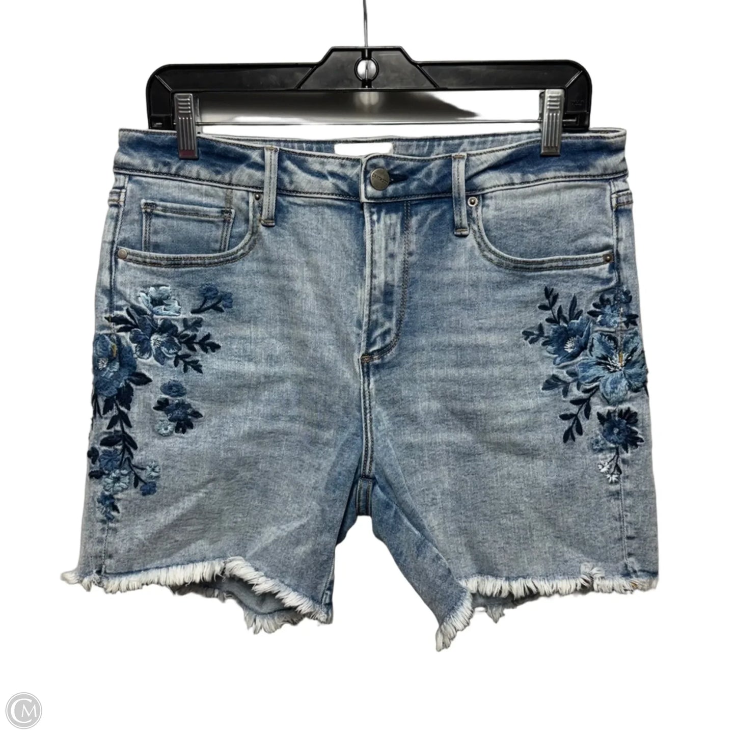 Embroidered Shorts By Driftwood In Blue Denim, Size: 6/28