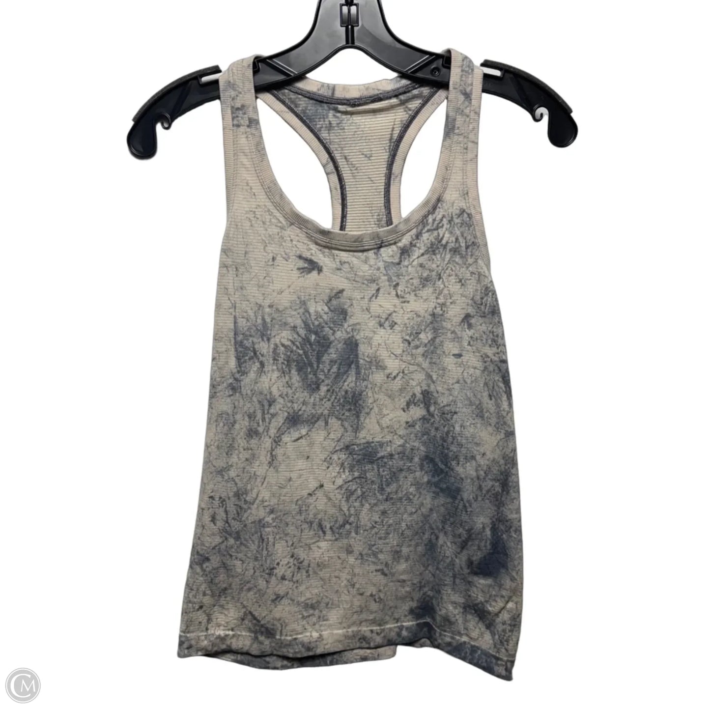 Athletic Tank Top By Lululemon In Blue & Cream, Size: 6