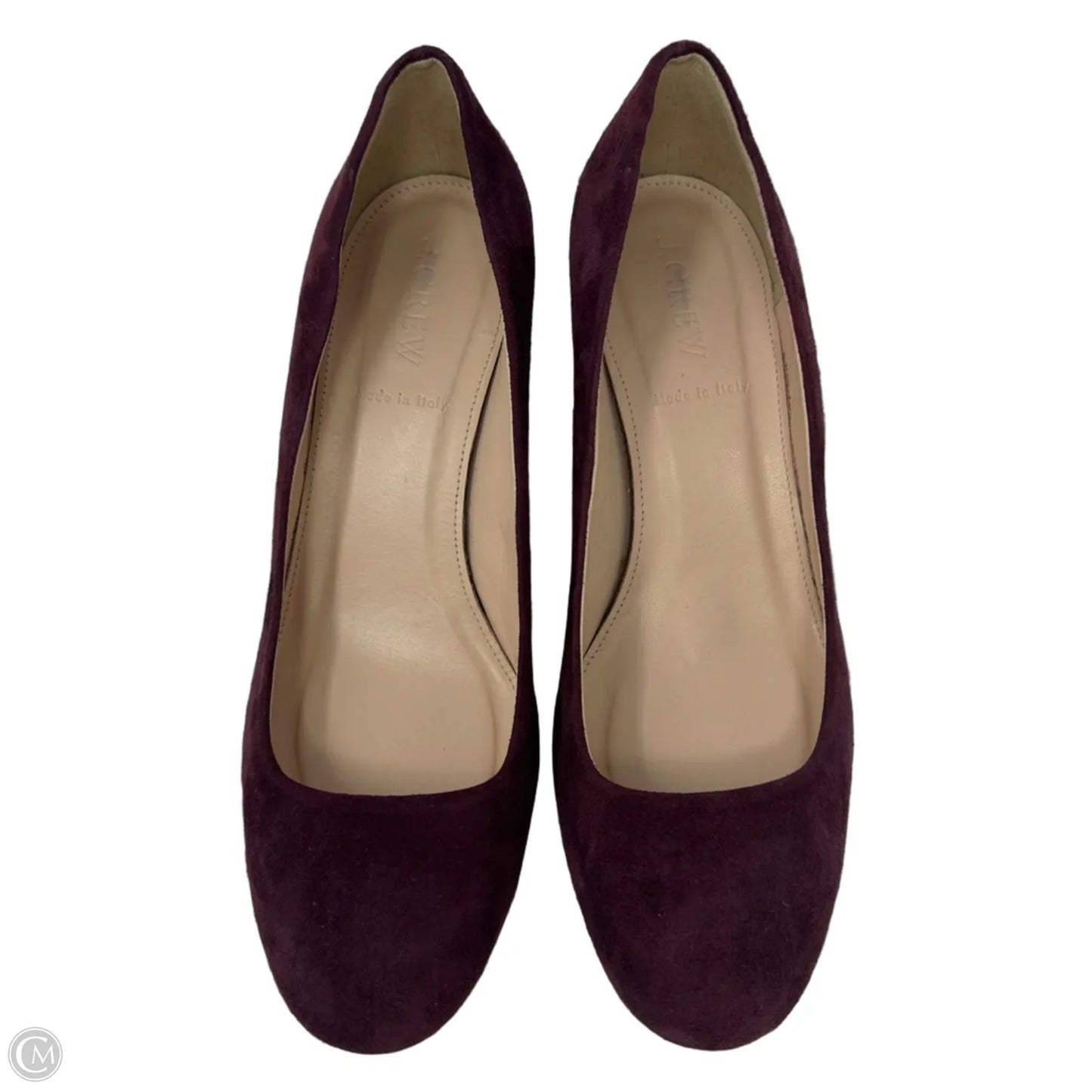 Suede Shoes Heels Block By J. Crew In Maroon, Size: 6.5
