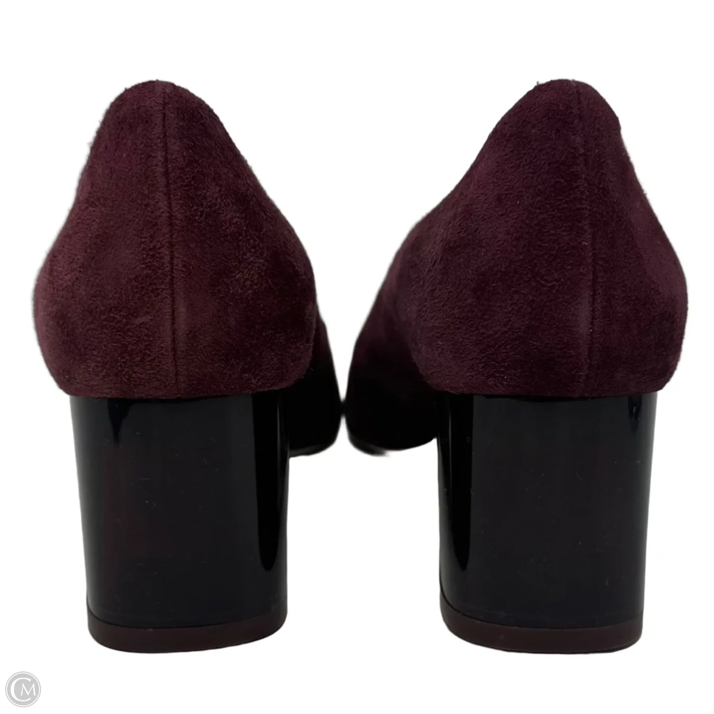 Suede Shoes Heels Block By J. Crew In Maroon, Size: 6.5