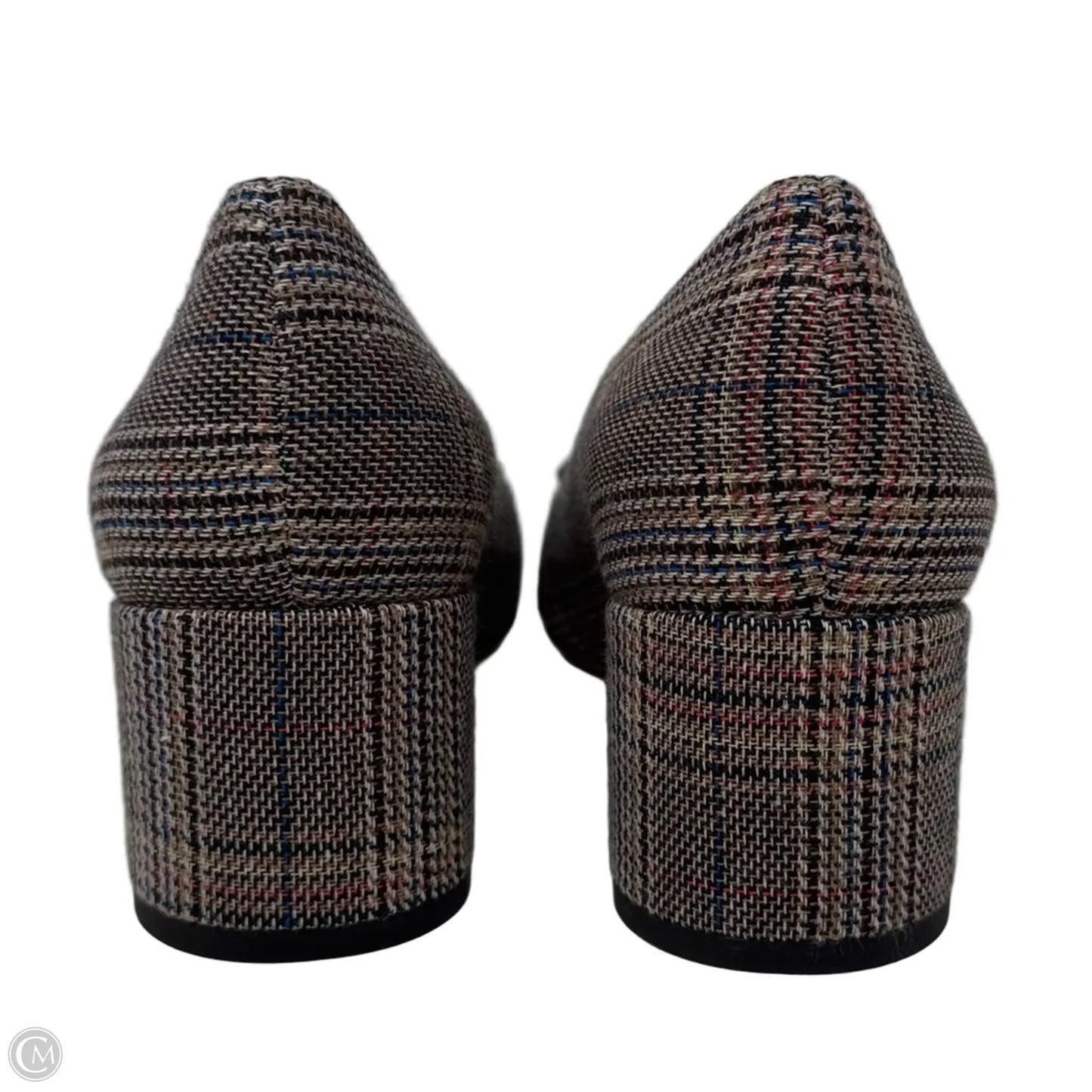 Tassel Shoes Heels Block By J. Crew In Plaid Pattern, Size: 6.5