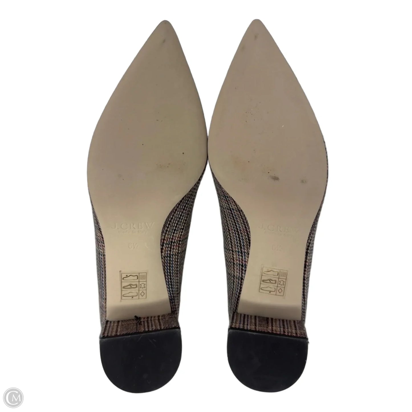 Tassel Shoes Heels Block By J. Crew In Plaid Pattern, Size: 6.5