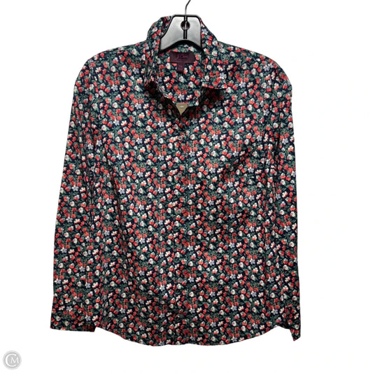 Top Long Sleeve By J. Crew In Floral Print, Size: 6p