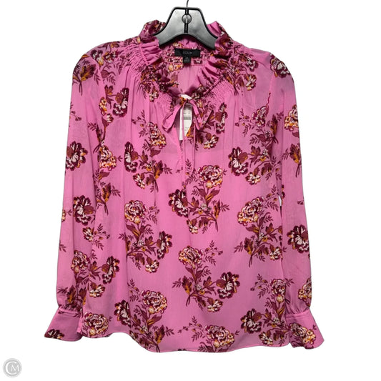 Top Long Sleeve By J. Crew In Floral Print, Size: Xs
