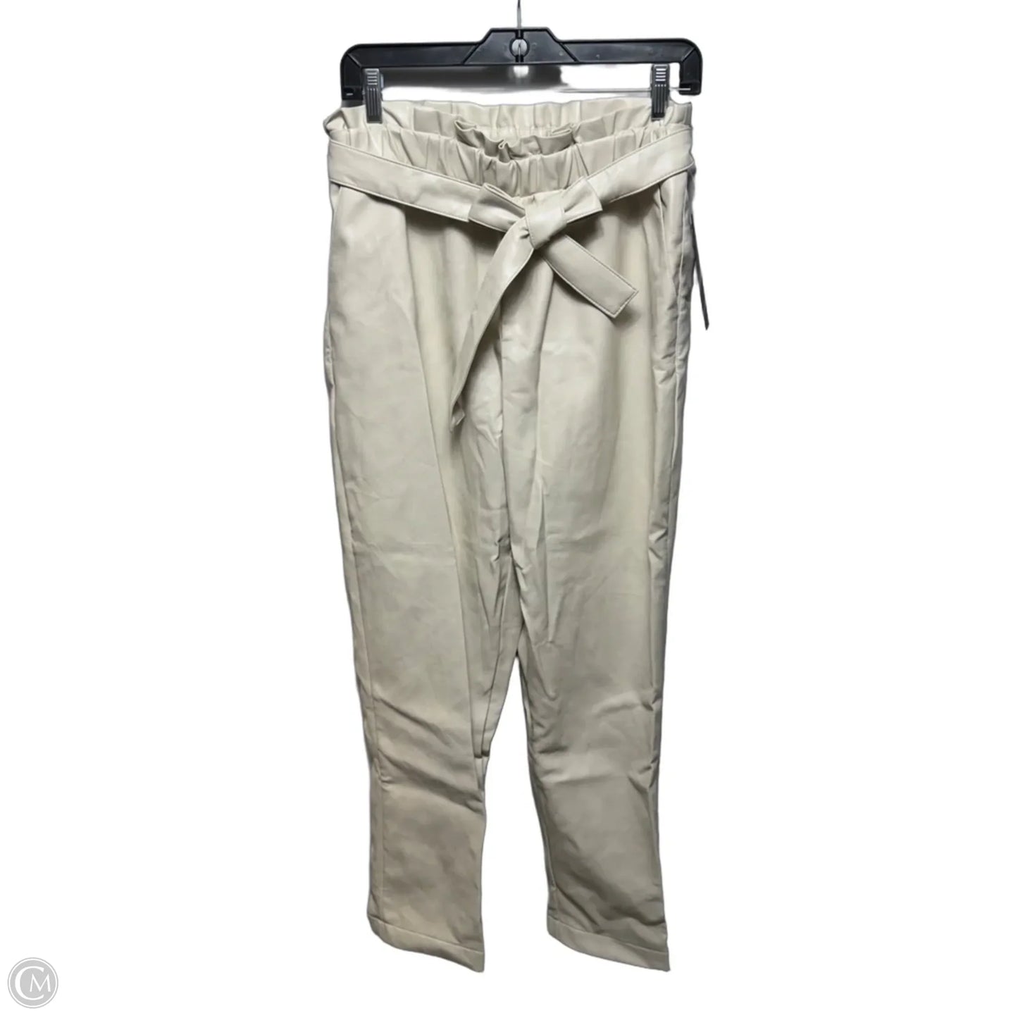 Paper Bag Waist Faux Leather Pants Other By Bagatelle In Cream, Size: S