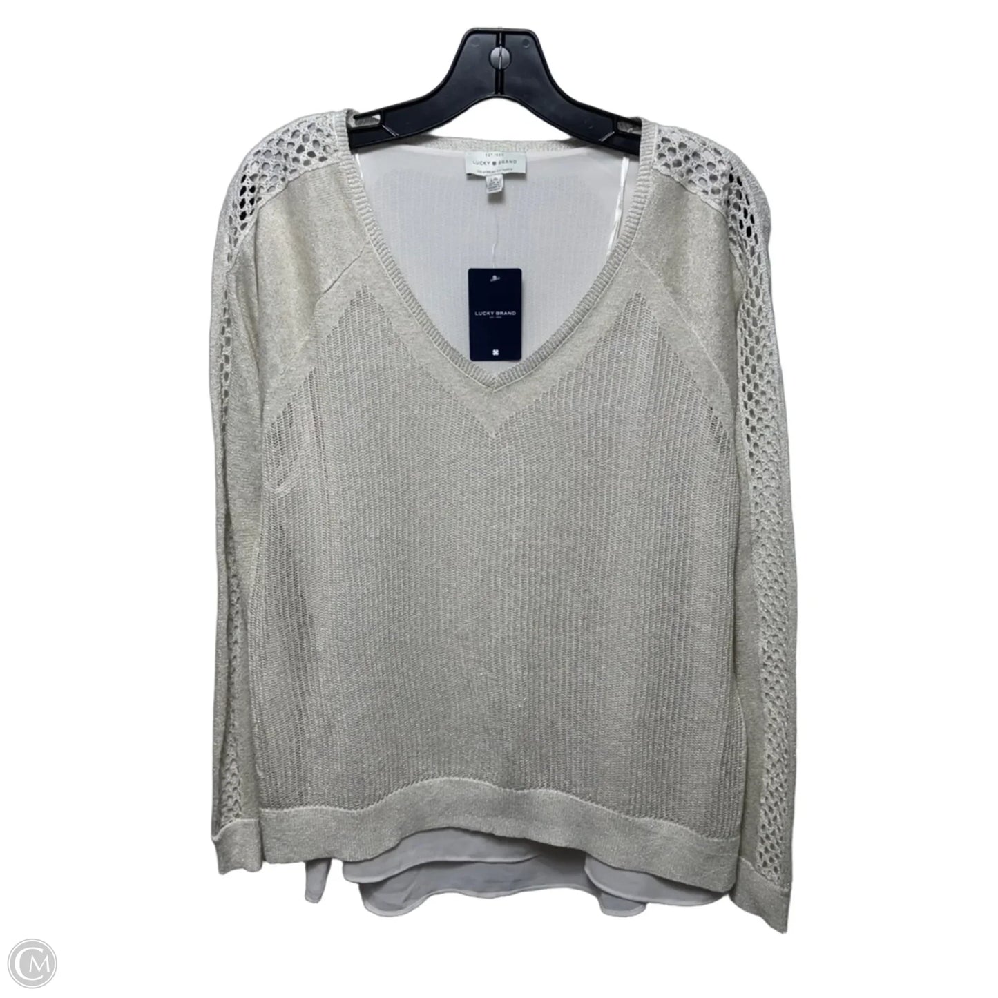 Top Long Sleeve By Lucky Brand In Gold, Size: L