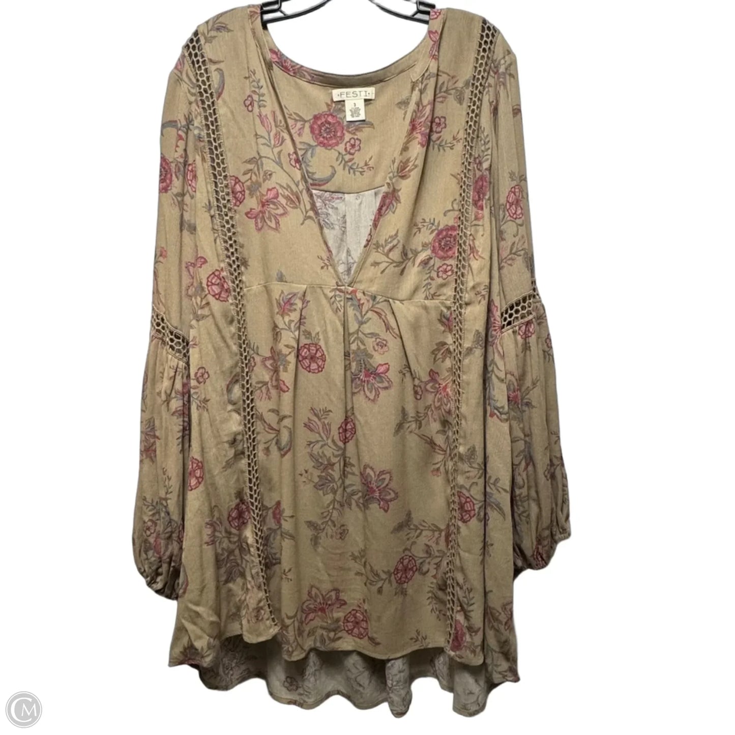 Top Long Sleeve By Torrid In Floral Print, Size: 3x