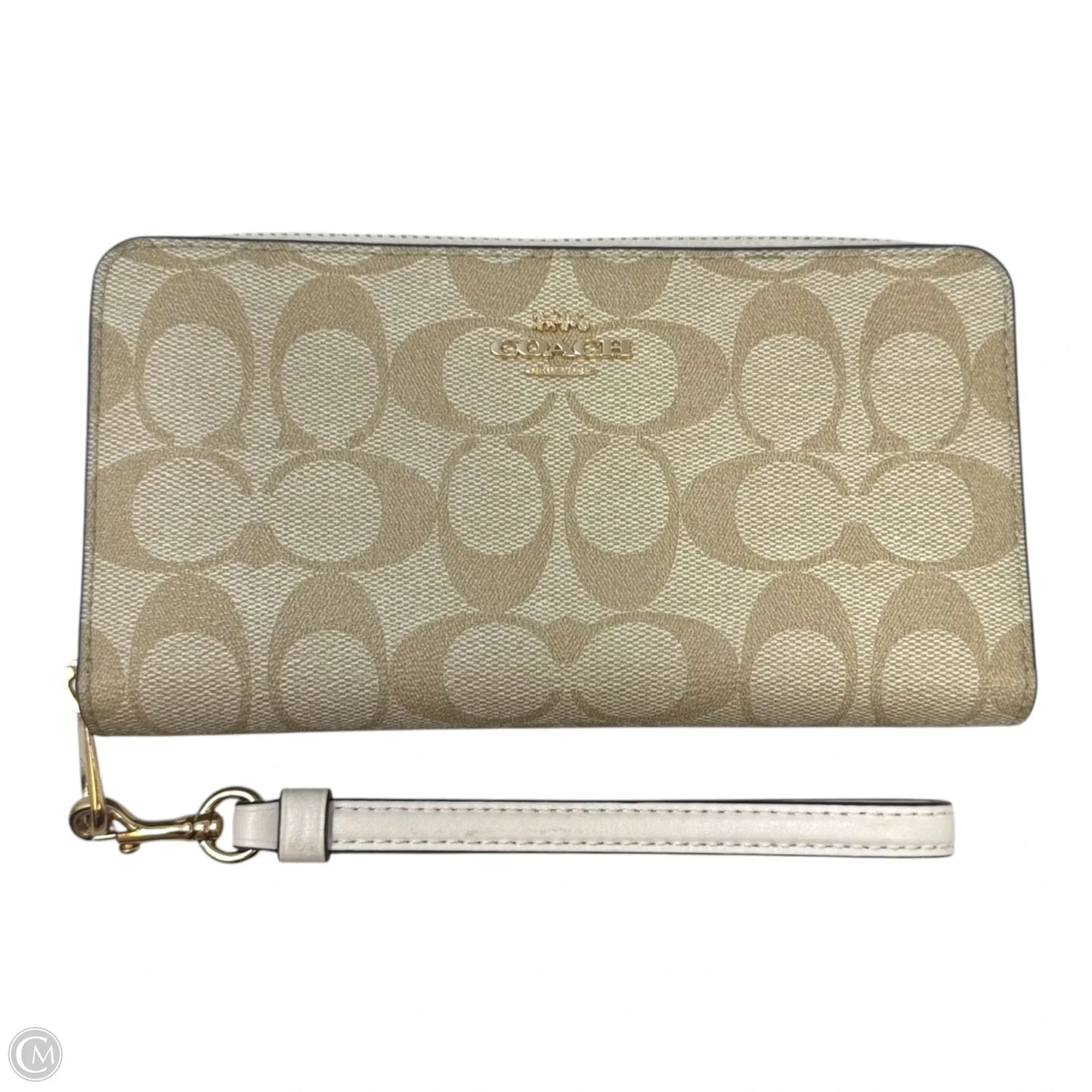 Signature Wristlet Wallet Designer By Coach, Size: Large