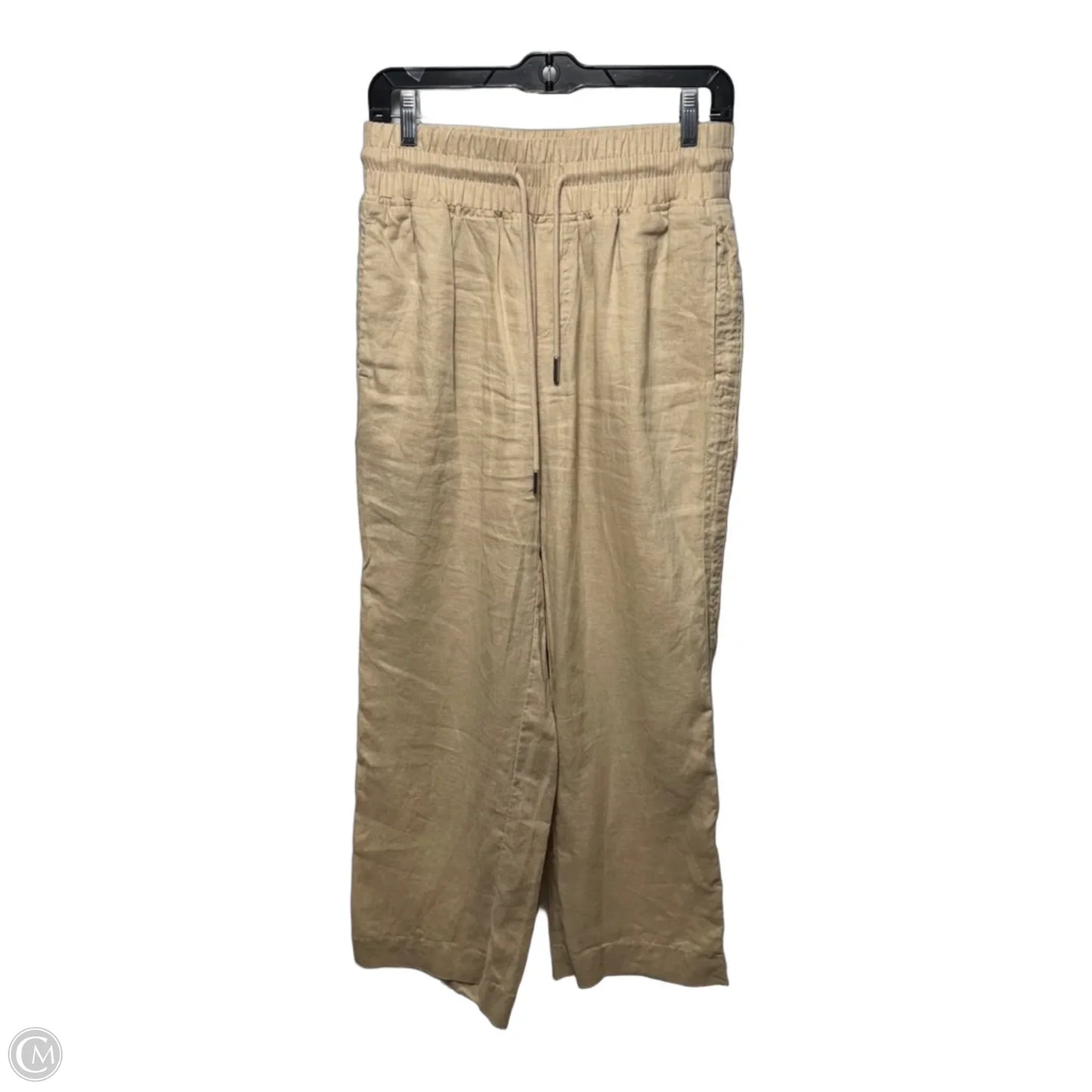 100% European Linen Wide Leg Pants By Quince In Tan, Size: S