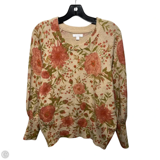 Sweater By LC By Lauren Conrad In Floral Print, Size: Xl