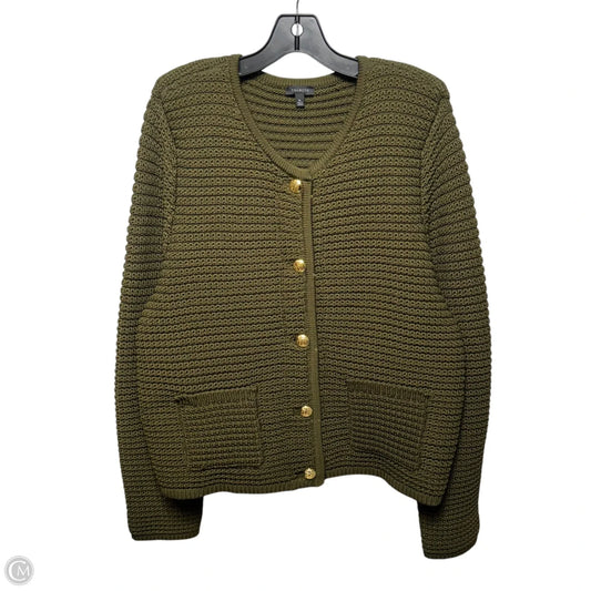 Sweater Cardigan By Talbots In Green, Size: Xl