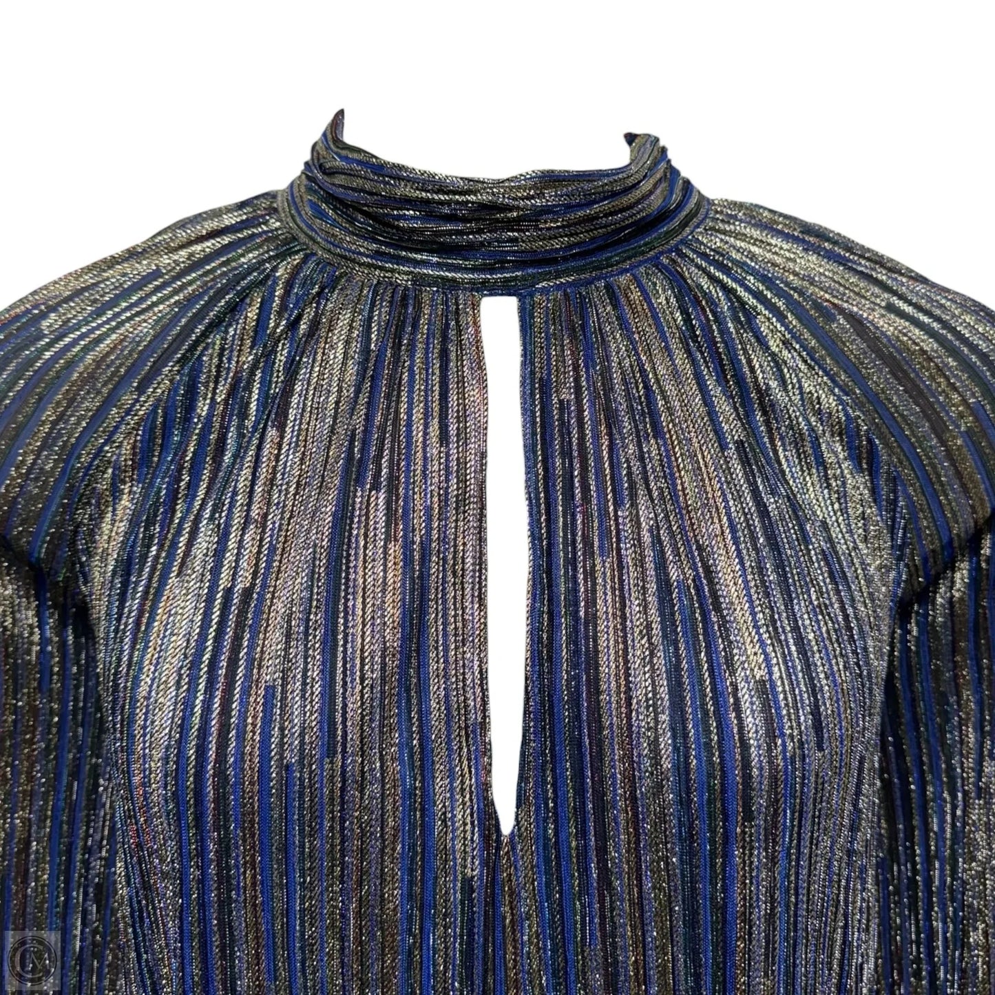 Metallic Dress Casual Short By Traffic People In Striped Pattern, Size: M