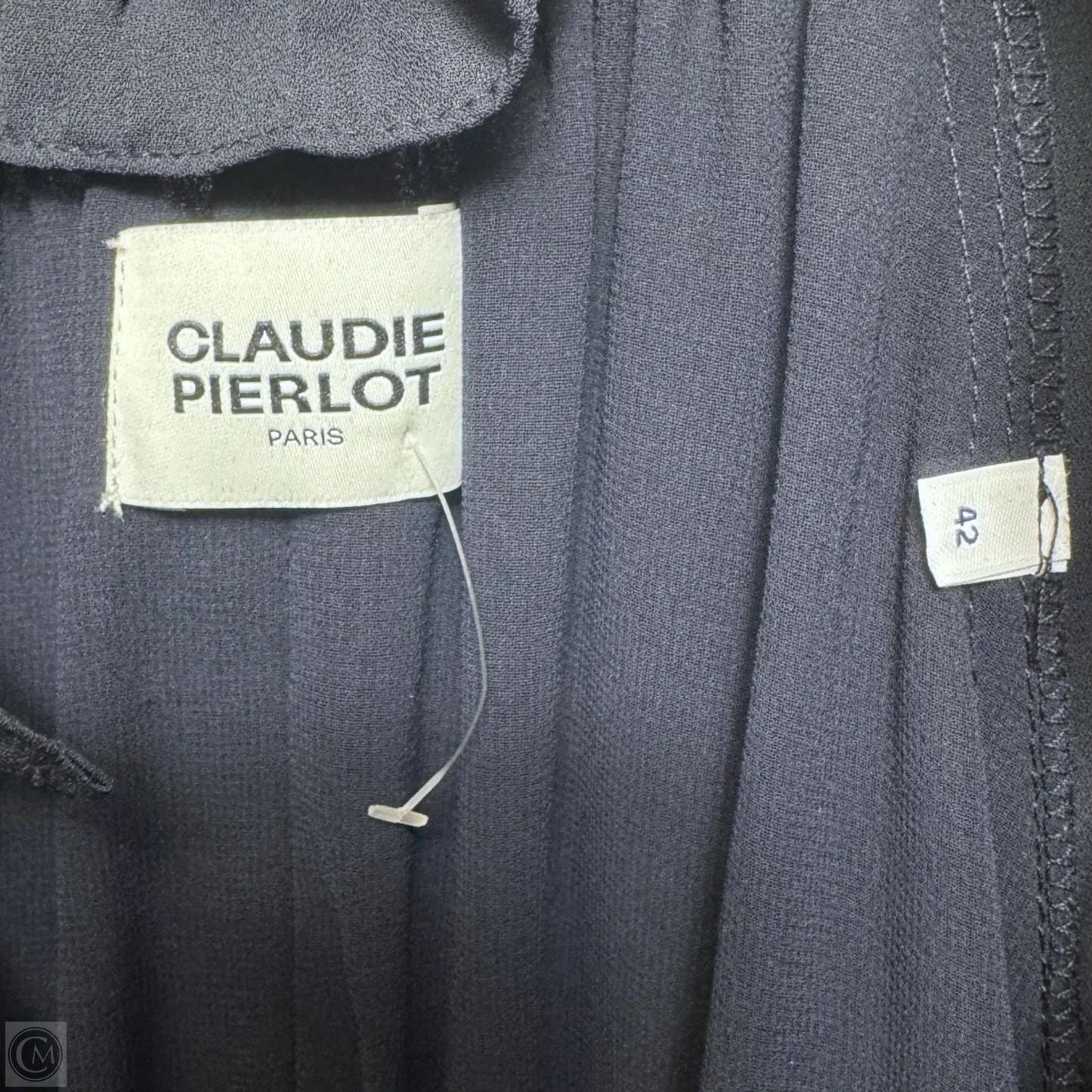 Long Dress With Victorian Collar By Claudie Pierlot In Black, Size: 10 (Fr 42)