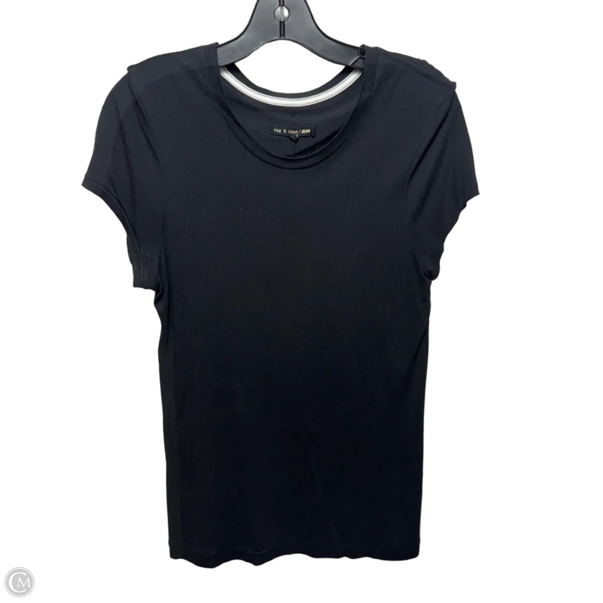 Top Short Sleeve Basic By Rag And Bone In Black, Size: L