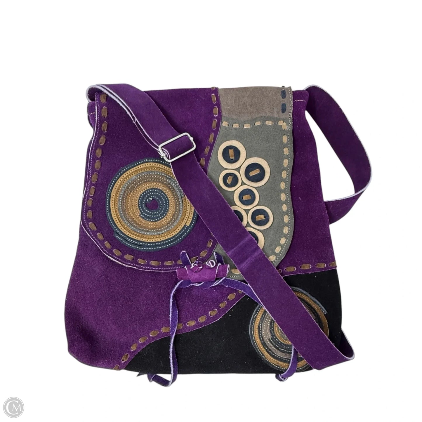 Crossbody Leather By Ekekos, Size: Medium