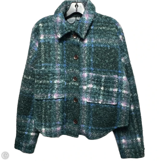 Jacket Shirt By Arula In Plaid Pattern, Size: Xl