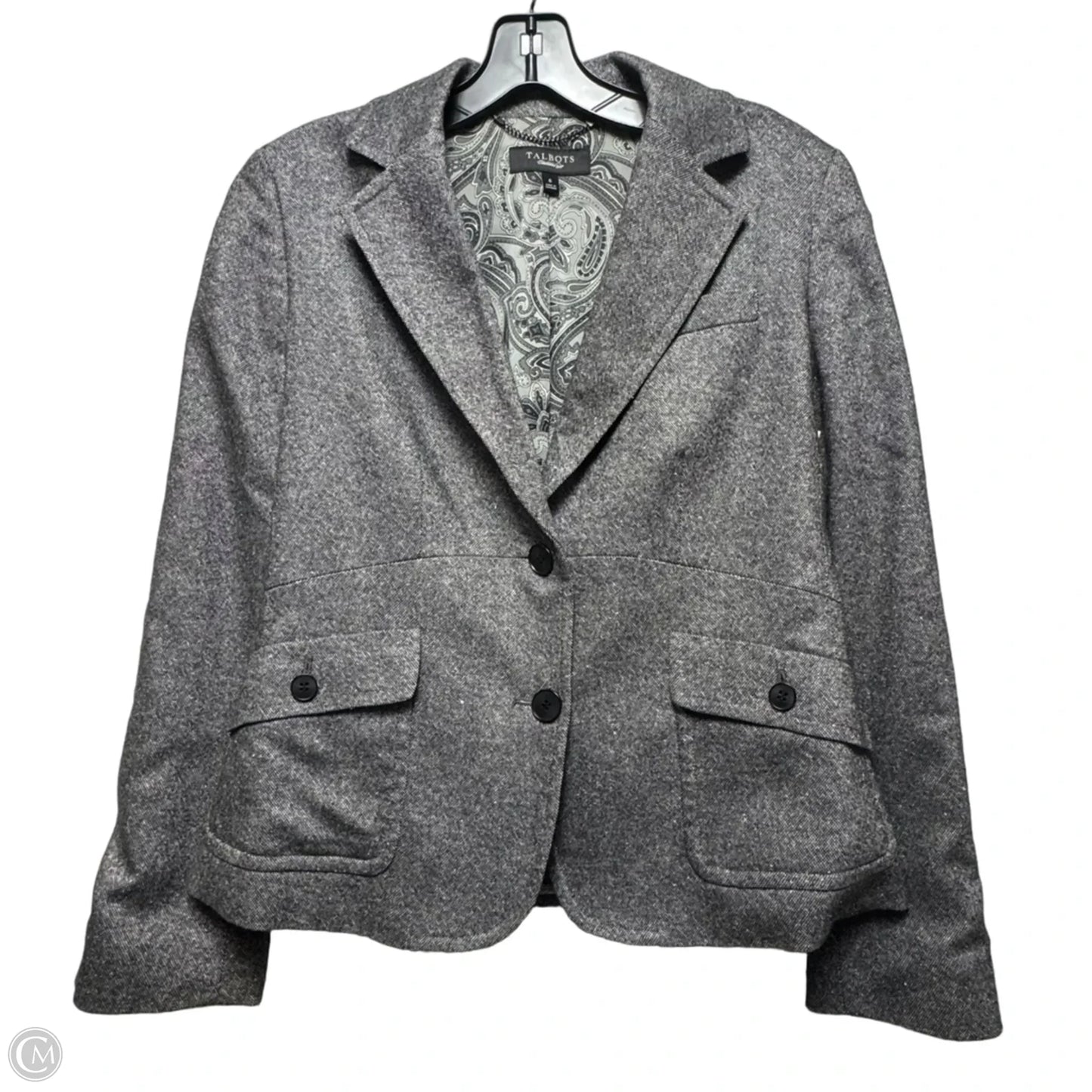 Blazer By Talbots In Grey, Size: 6