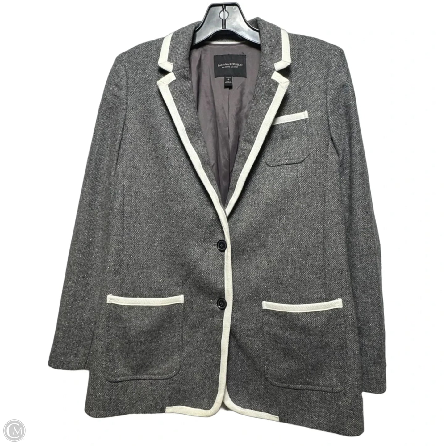 Blazer By Banana Republic In Grey, Size: 4p