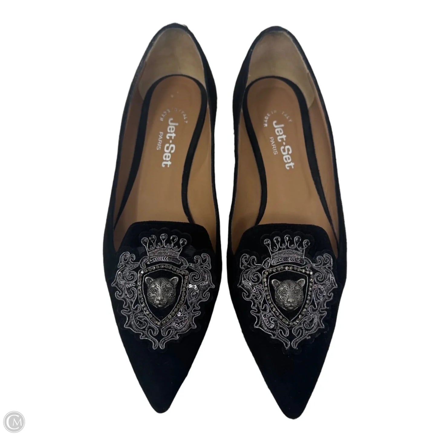 Panther Crest Shoes Flats By Jet Set Paris In Black, Size: 7.5