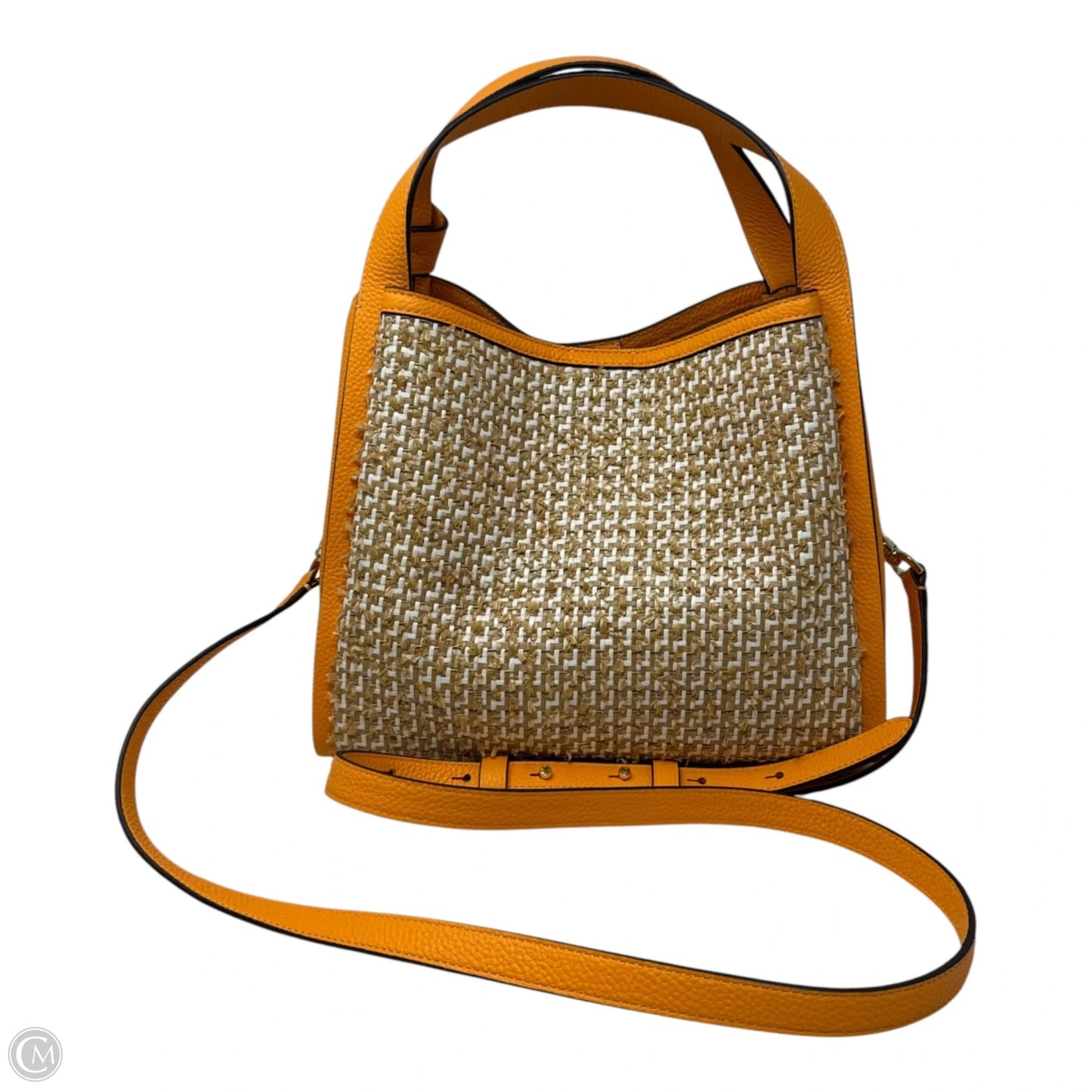Knott Raffia Handbag Designer By Kate Spade, Size: Medium