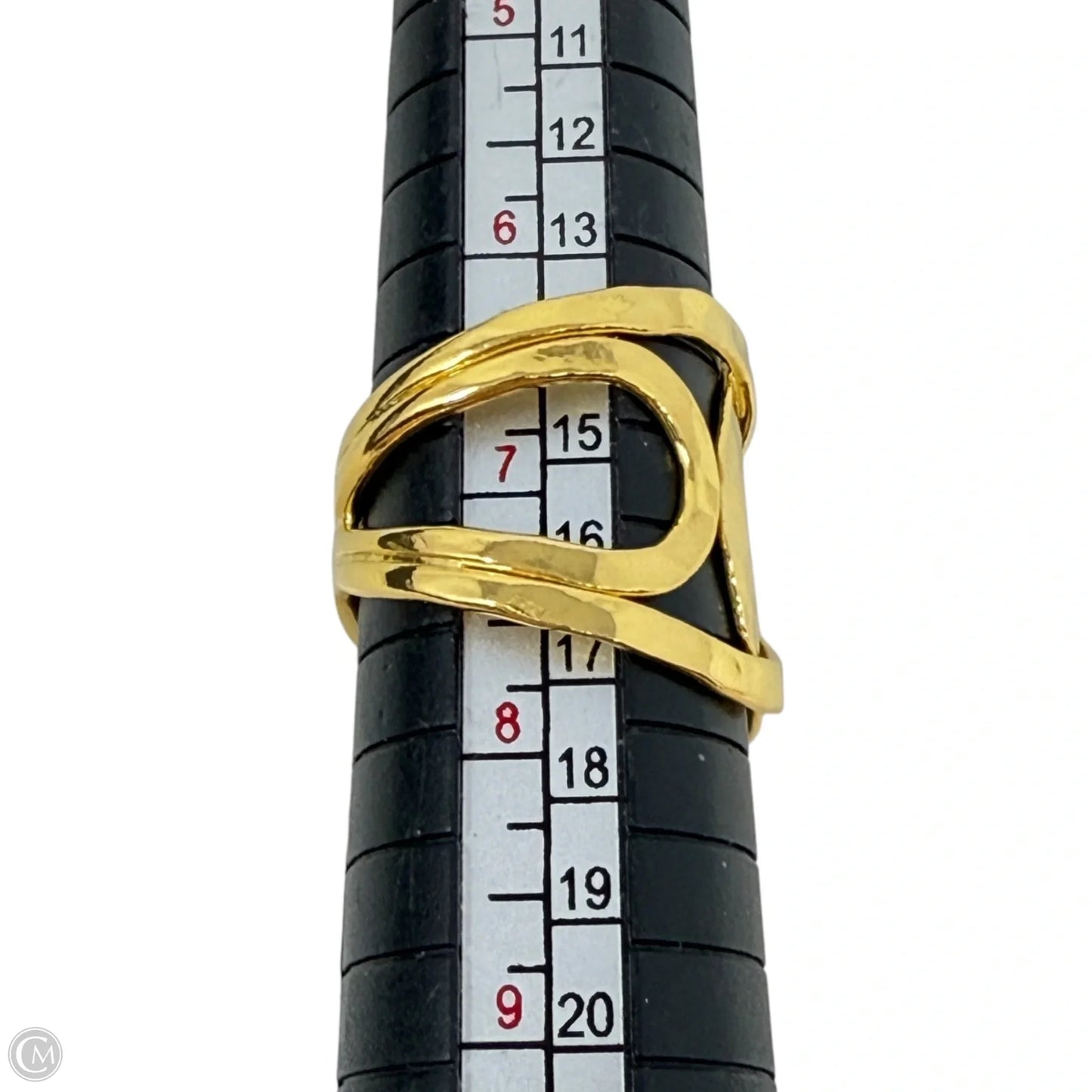 Made In Mexico Hammered 18K Gold Plated Brass Wrap Ring, Size: 7