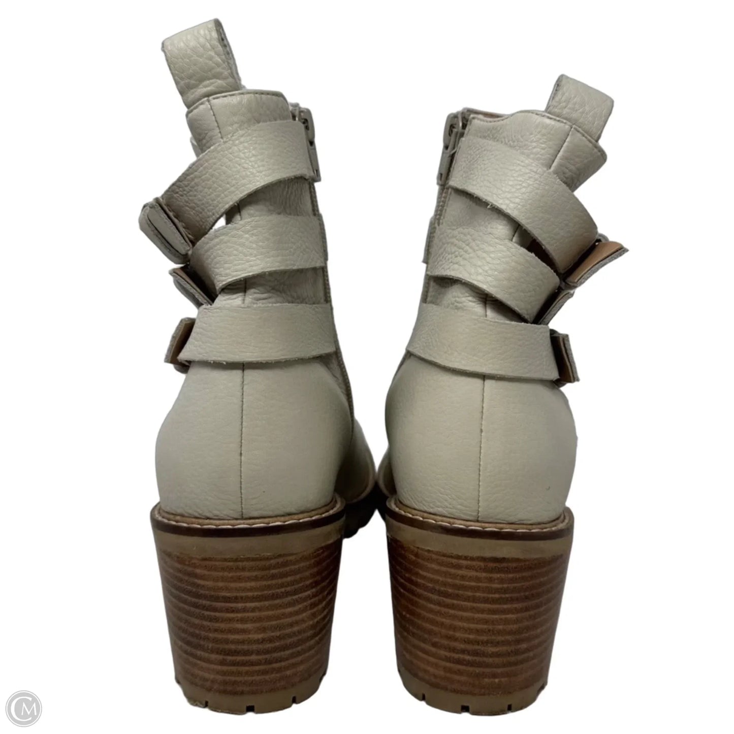 Whirl Buckle Boots Ankle Heels By Seychelles In Cream, Size: 8.5 (40)