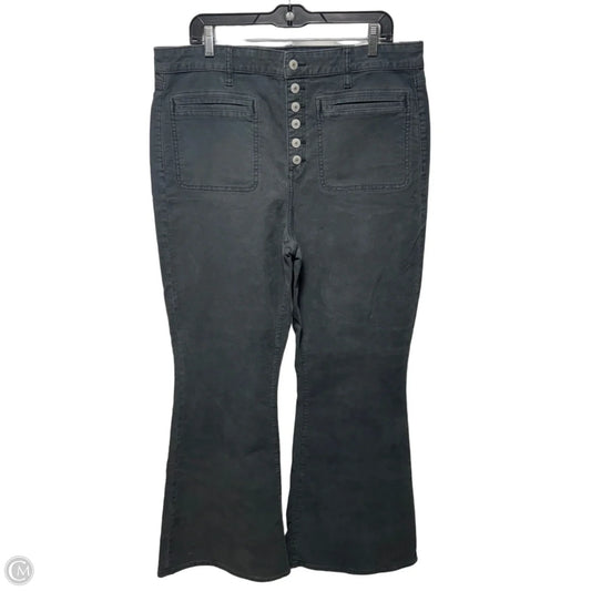 High Rise Flare Pants Corduroy By American Eagle In Grey, Size: 18