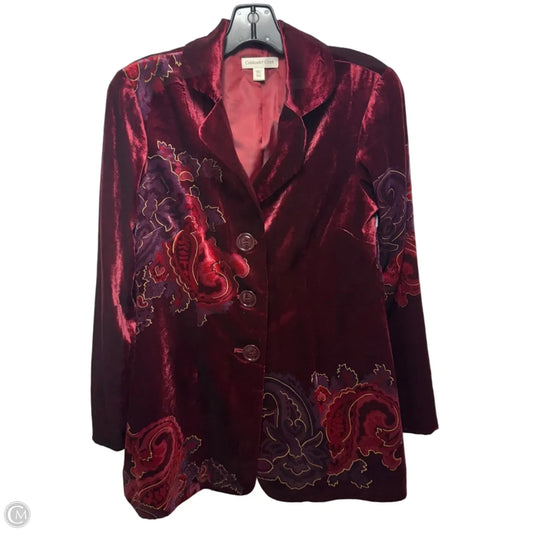 Velvet Blazer By Coldwater Creek In Red, Size: 10p