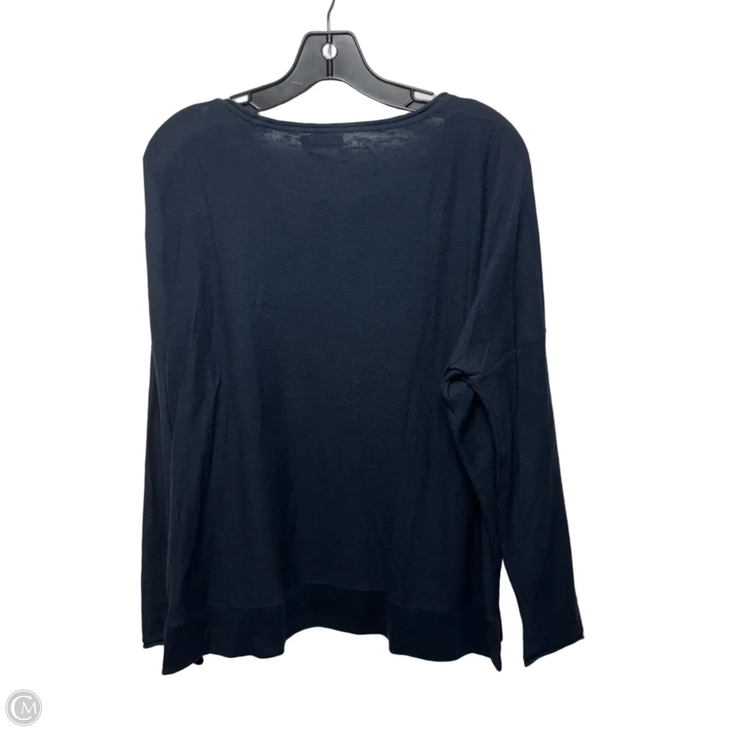 Top Long Sleeve Basic By Vince In Navy, Size: L