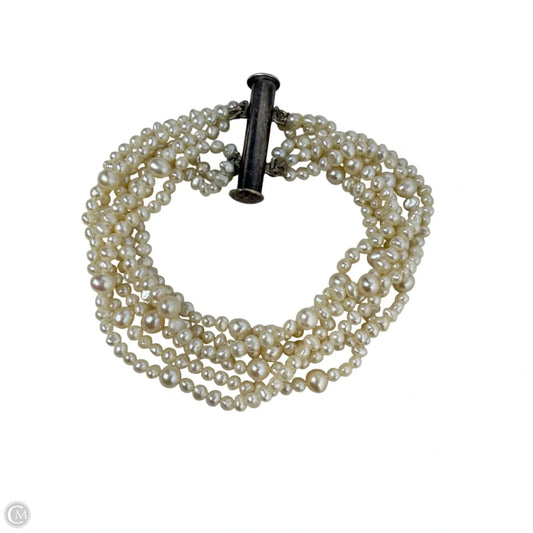 Multistrand Pearl Bracelet With Sterling Silver Clasp