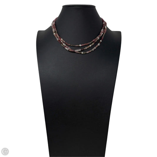 Faceted Tourmaline, Spinel & Pearl Layered Necklace With Sterling Silver Clasp
