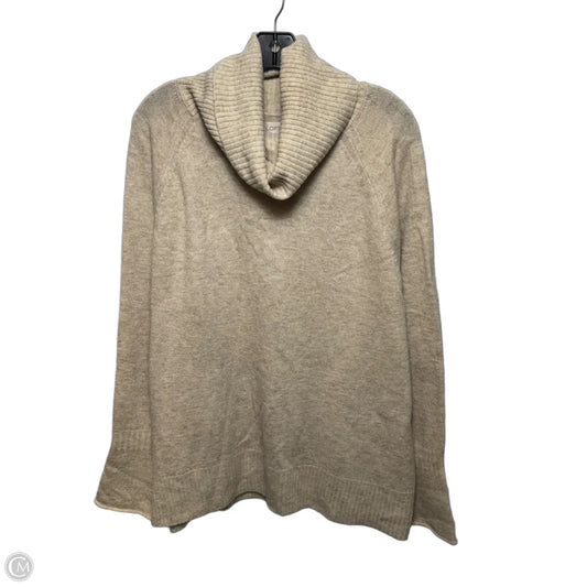 Turtleneck Sweater By Loft In Tan, Size: Xl