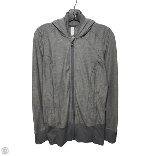 Athletic Jacket By Lululemon In Grey, Size: 8