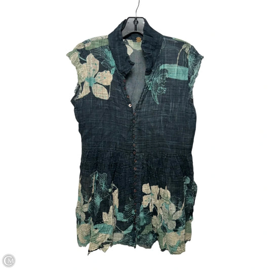 Papercut Shirt Dress Tunic  By Free People One In Floral Print, Size: M