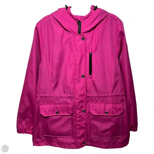 Woven Hooded Anorak By Michael By Michael Kors In Pink, Size: L
