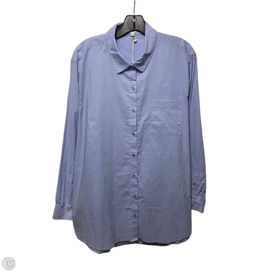 Cotton Top Long Sleeve By Z Supply In Blue, Size: Xl